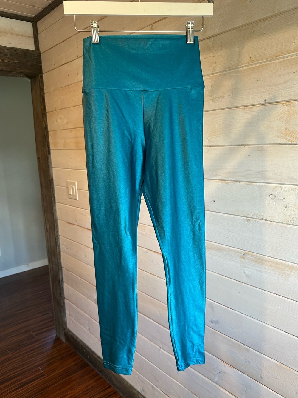 American Apparel | Teal Nylon Tricot Leggings